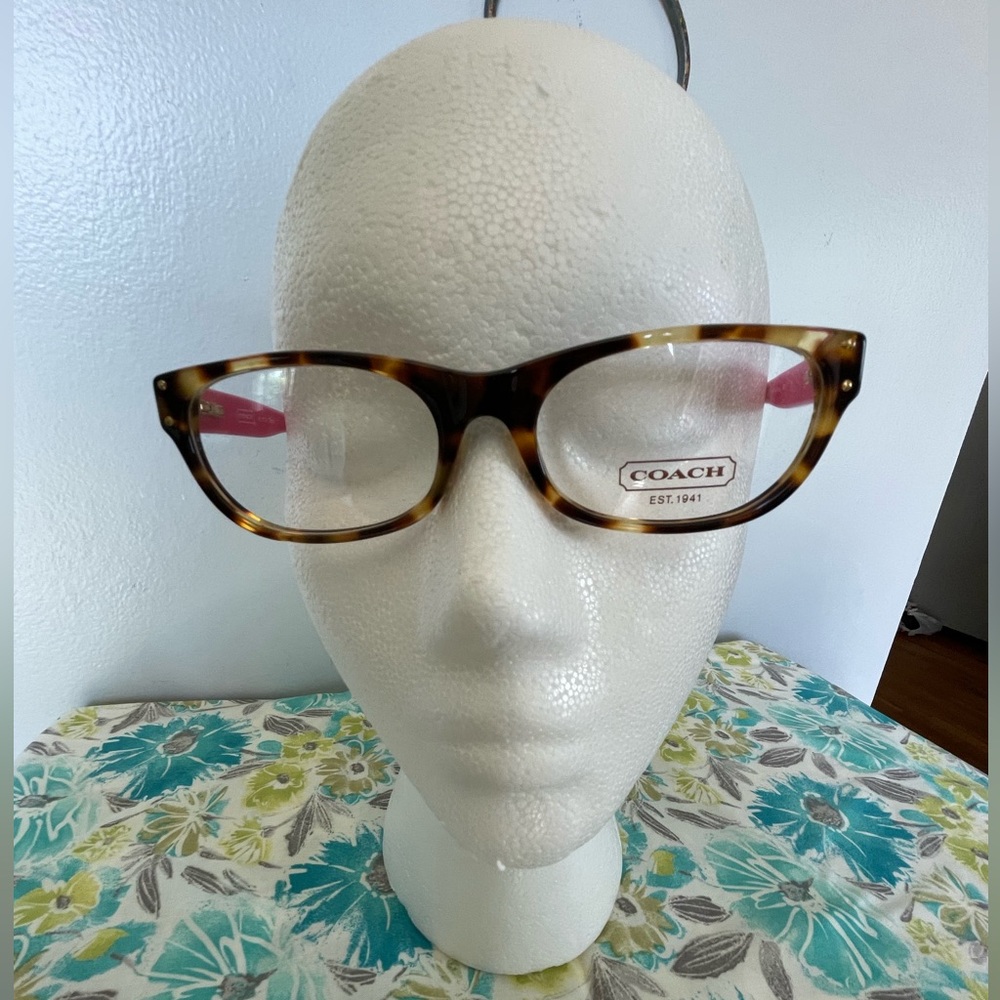 Coach Eyeglass Frames, HC6034 5102 52mm, Spotty Tortoise/Fuchsia